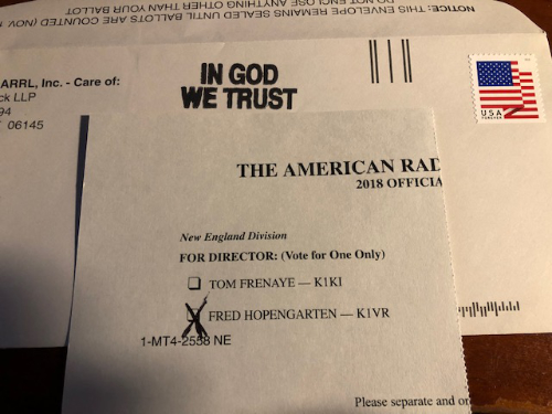 K1VR on ARRL ballot